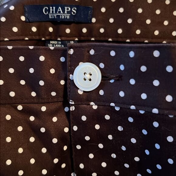 Chaps polkadot, flat front chinos size 12 - Picture 9 of 9